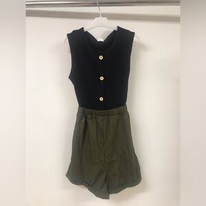 Big Girls Round Neck Sleeveless Church Easter Party Wedding Flower Girl Jumpsuit